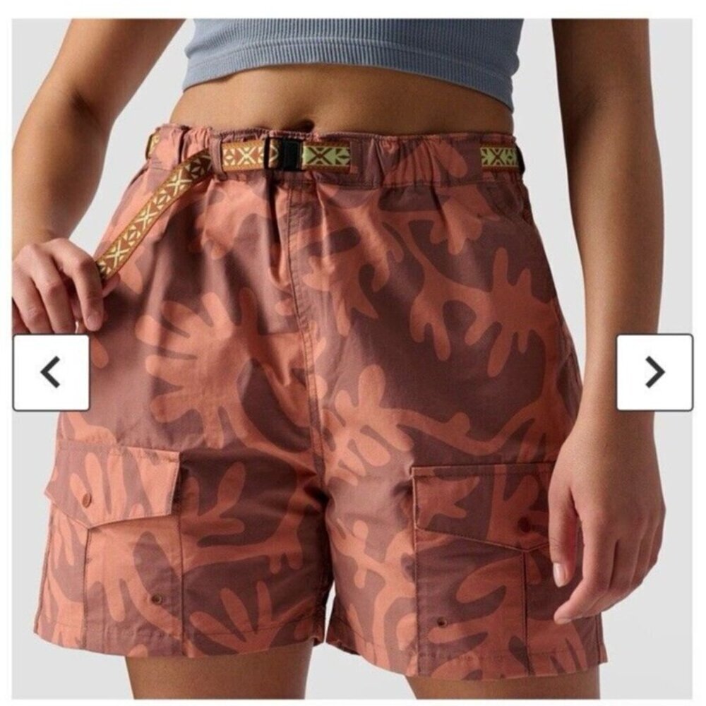 BACKCOUNTRY Daily Belted Cargo Short Womens Floral Print Sz M